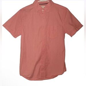 Aeropostale Men's Pink/salmon Short Sleeve Button Down Dress Shirt size XL